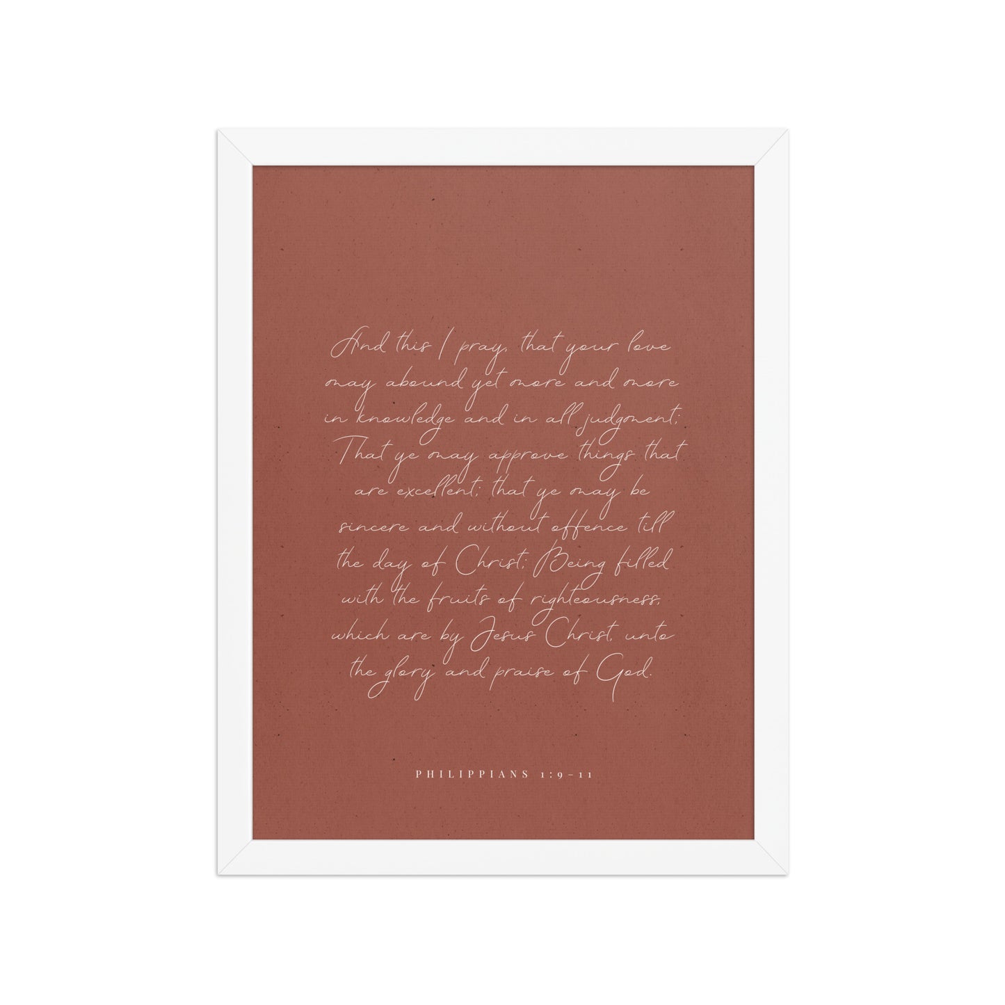 “Abound in Love” – Philippians 1:9–11 KJV Scripture Wall Art