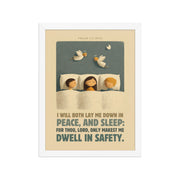 Psalm 4:8 Nursery Wall Art    Unframed Matte Paper / 8″×10″-Unframed Matte Paper / 11″×14″-Unframed Matte Paper / 12″×16″-Unframed Matte Paper / 12″×18″-Unframed Matte Paper / 16″×20″ 
