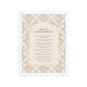 The Ten Commandments: Arch Design Print with Roman Numerals or List    Unframed Matte Paper / 8″×10″ / List-Unframed Matte Paper / 8″×10″ / Roman Numerals-Unframed Matte Paper / 11″×14″ / List-Unframed Matte Paper / 11″×14″ / Roman Numerals-Unframed Matte Paper / 12″×16″ / List 