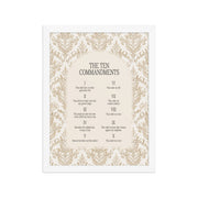 The Ten Commandments: Arch Design Print with Roman Numerals or List