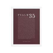 Psalm 35 Full Chapter Wall Art | Complete Scripture Print