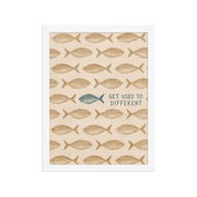 Get Used To Different Christian wall art — Matte White Frame / 12″×16″ portrait mockup