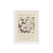Jeremiah 29:11 - Floral On Beige  
