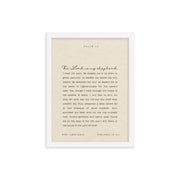 Psalm 23 On Beige Background  