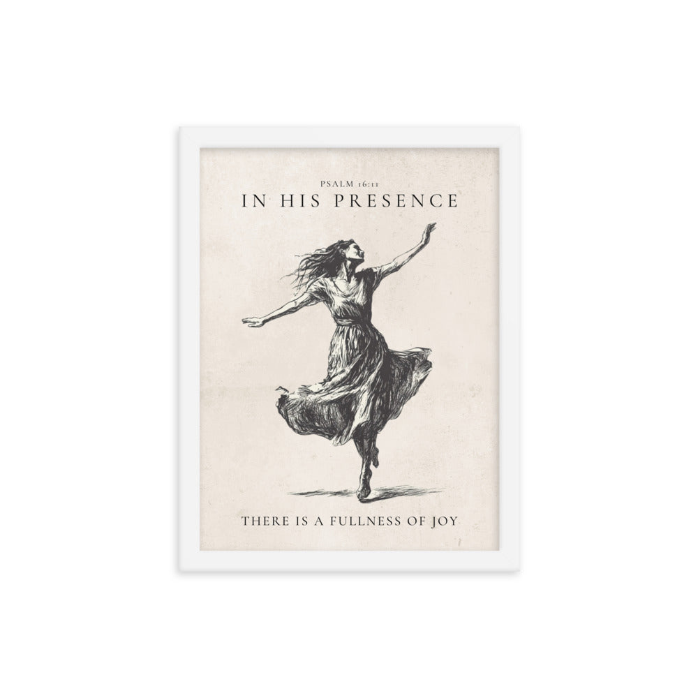 Psalm 16:11 Dancer Art On Beige Background  