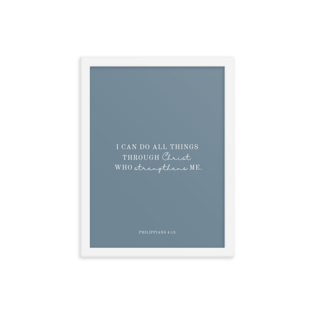 Philippians 4:13 Print - Light Blue Background  