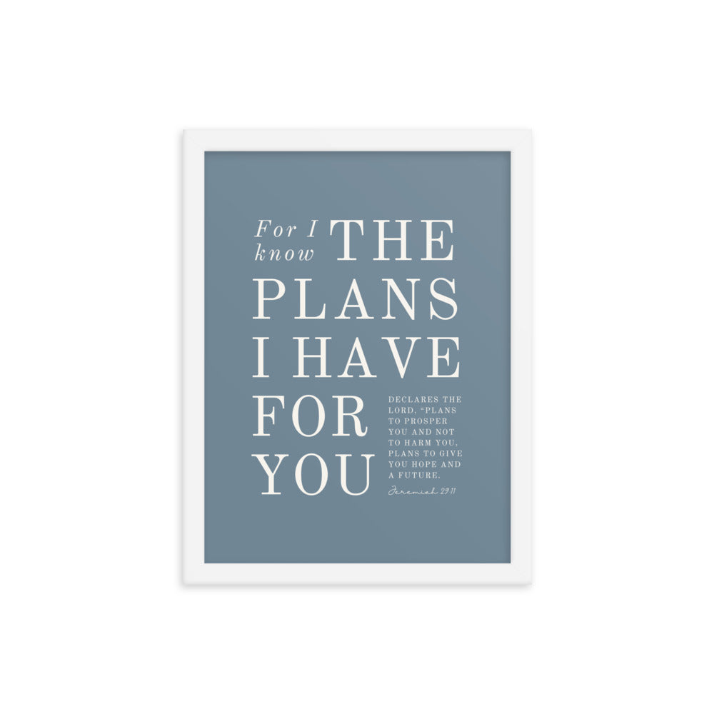 Jeremiah 29:11 Warm Blues Slate Gray 12x16