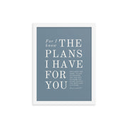 Jeremiah 29:11 Warm Blues Slate Gray 12x16