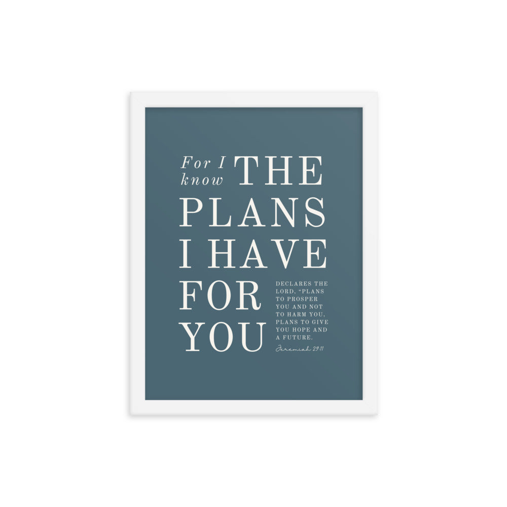 Jeremiah 29:11 Warm Blues Cadet Blue Blue 12x16
