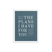 Jeremiah 29:11 Warm Blues Cadet Blue Blue 12x16