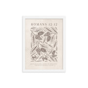 Romans 12:12 Floral On Beige  
