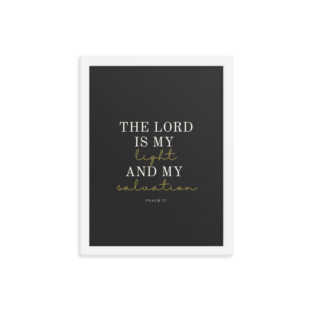 Psalm 27 Quote On dark Background 12x16