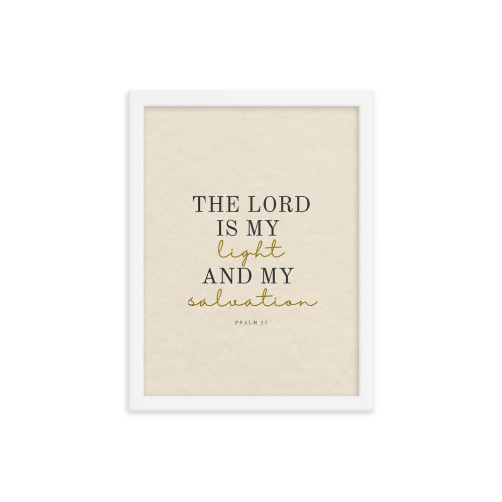 Psalm 27 Quote On light Background 12x16