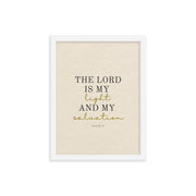 Psalm 27 Quote On light Background 12x16