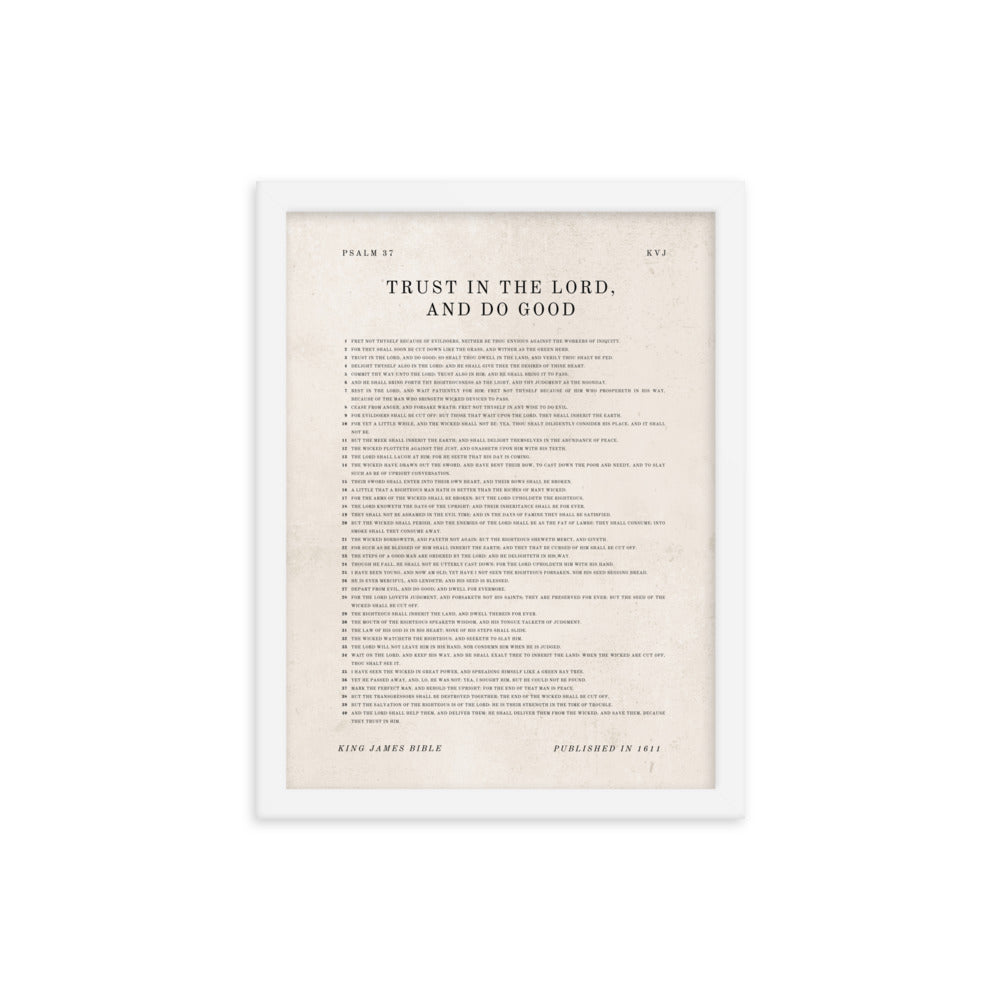 Psalm 37 Entire Chapter On Beige  