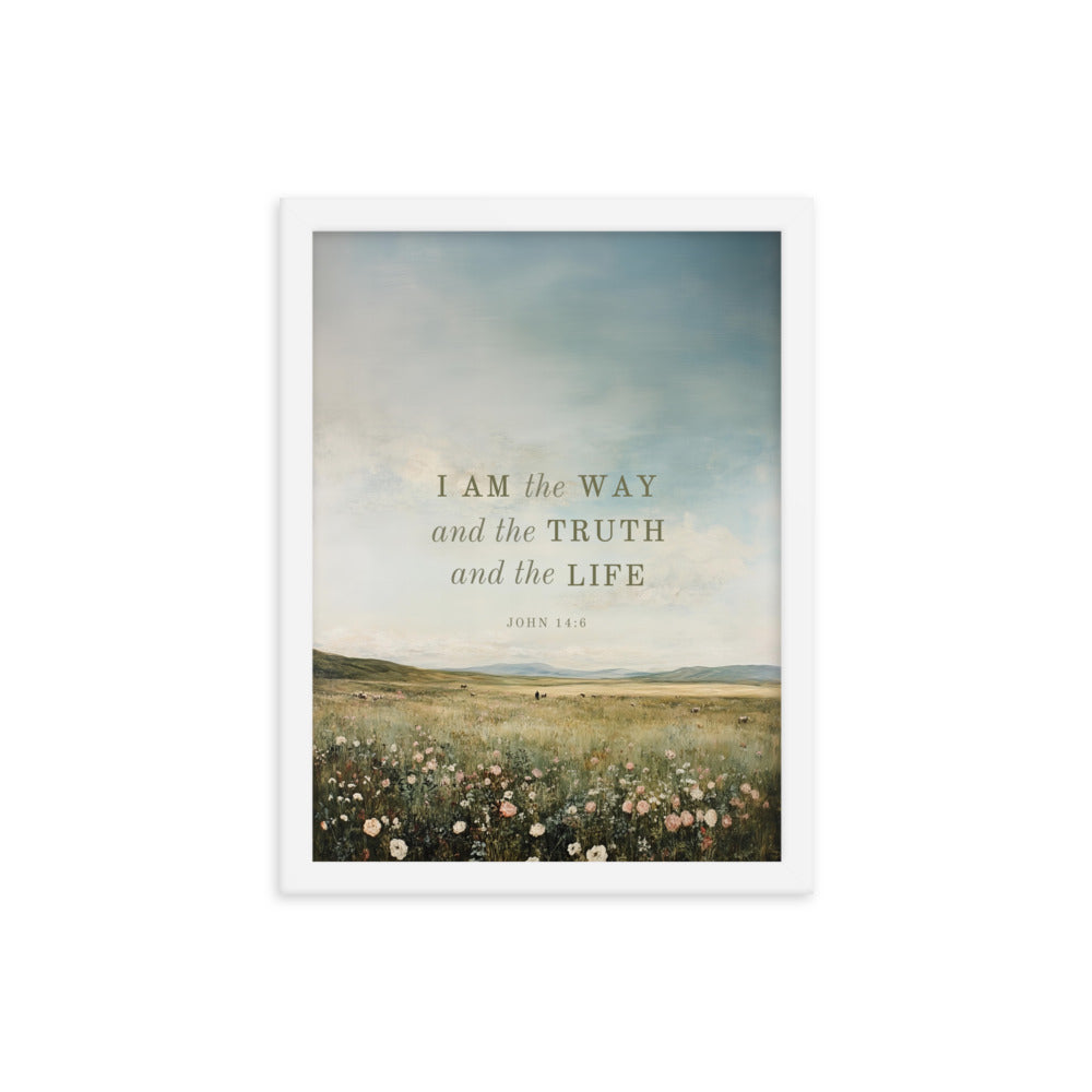 John 14:6 Meadow Dark Text 12X16