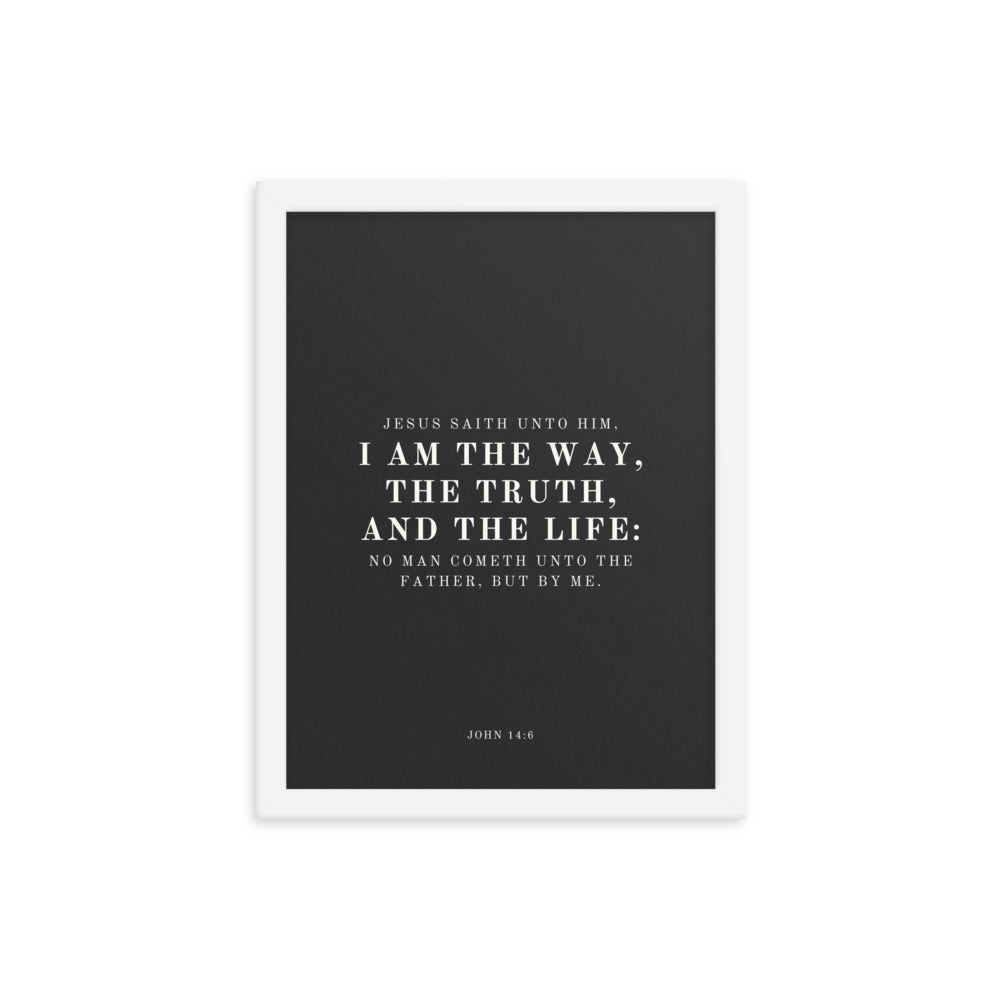 John 14:6 Black 12x16