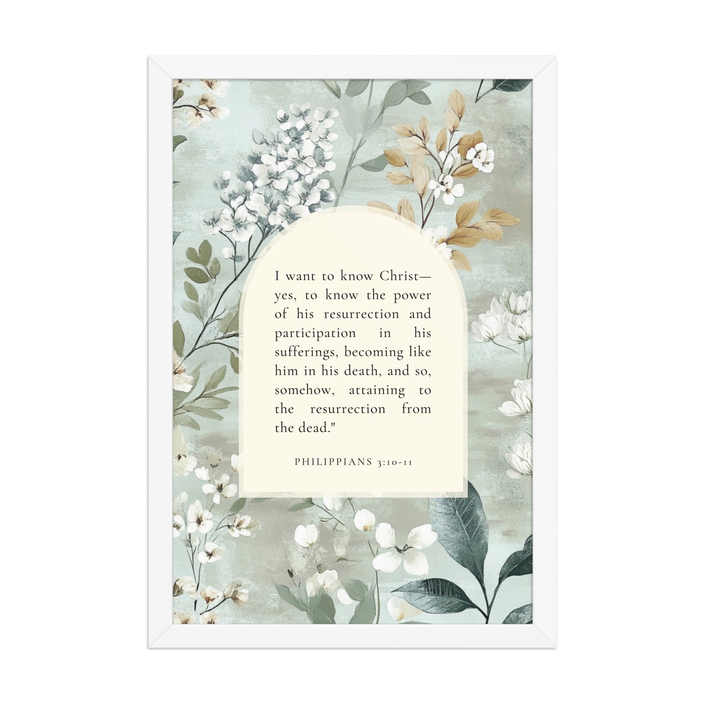 Philippians 3:10-11 –  Vintage Flower Arche  