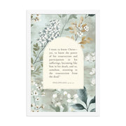 Philippians 3:10-11 –  Vintage Flower Arche  