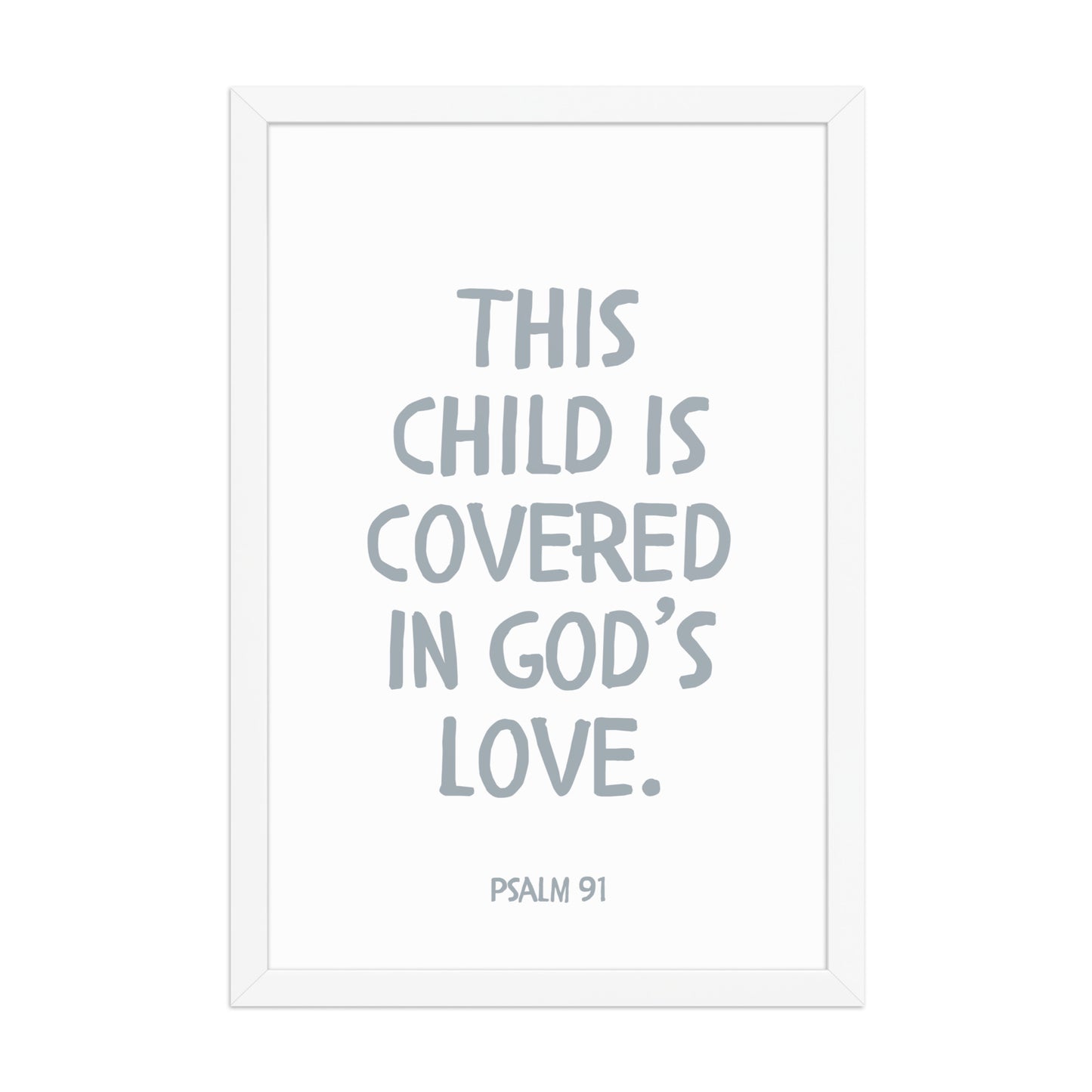 Psalm 91 Verse - A Soft Nursery Wall Art Print