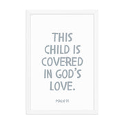 Psalm 91 Verse - A Soft Nursery Wall Art Print