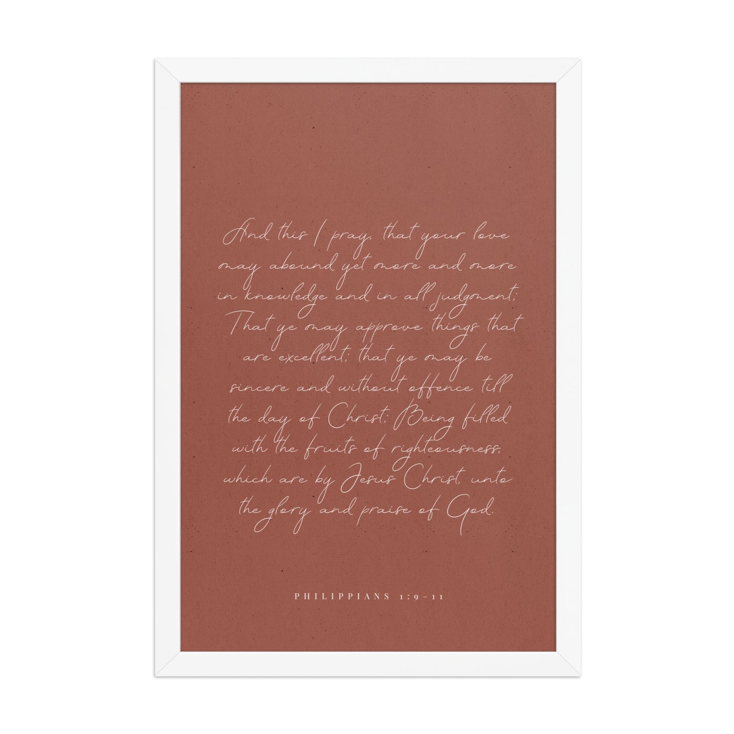 “Abound in Love” – Philippians 1:9–11 KJV Scripture Wall Art