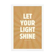 Let Your Light Shine: Matthew 5:16    Black / 8″×10″-Black / 11″×14″-Black / 12″×16″-Black / 12″×18″-Black / 16″×20″ 