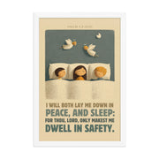 Psalm 4:8 Nursery Wall Art    Unframed Matte Paper / 8″×10″-Unframed Matte Paper / 11″×14″-Unframed Matte Paper / 12″×16″-Unframed Matte Paper / 12″×18″-Unframed Matte Paper / 16″×20″ 