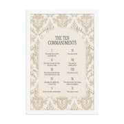 The Ten Commandments: Arch Design Print with Roman Numerals or List