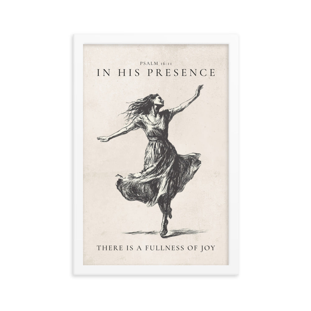 Psalm 16:11 Dancer Art On Beige Background  