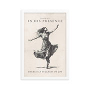 Psalm 16:11 Dancer Art On Beige Background  