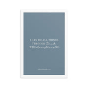 Philippians 4:13 Print - Light Blue Background  