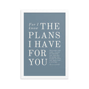 Jeremiah 29:11 Warm Blues Slate Gray 12x18