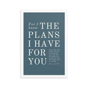 Jeremiah 29:11 Warm Blues Cadet Blue Blue 12x18