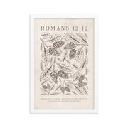 Romans 12:12 Floral On Beige  