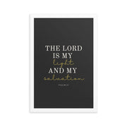 Psalm 27 Quote On dark Background 12x18