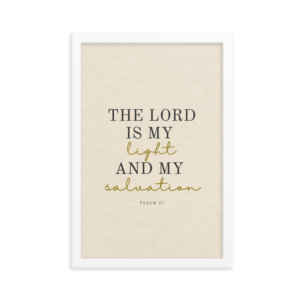 Psalm 27 Quote On light Background 12x18