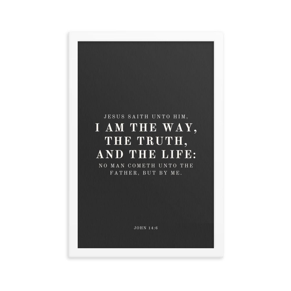 John 14:6 Black 12x18