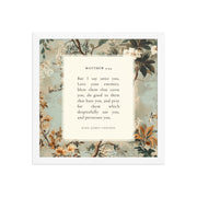 Matthew 5:44 Botanical Background 14x14