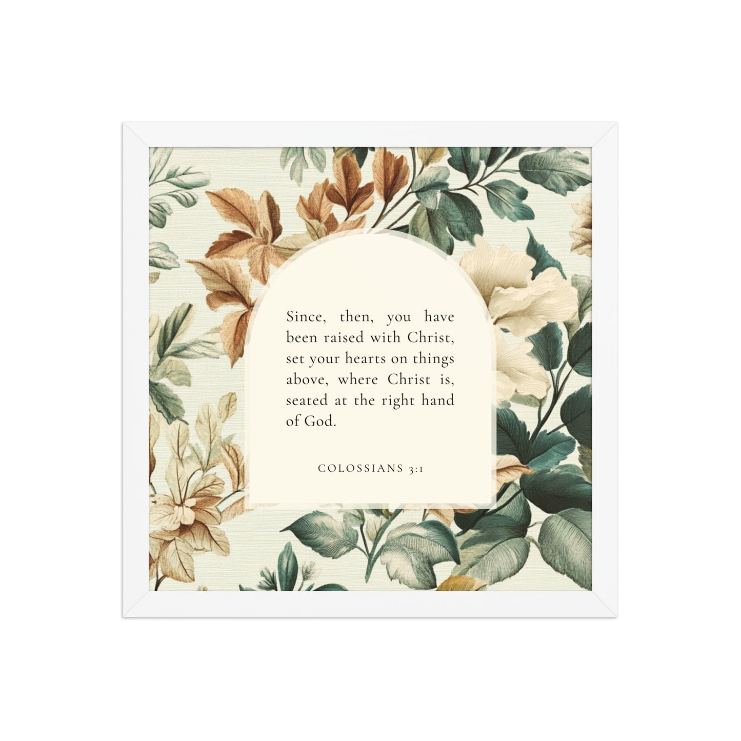 Colossians 3:1 Botanical Background 14X14