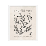 John 15:5 Vintage Floral On Beige Background