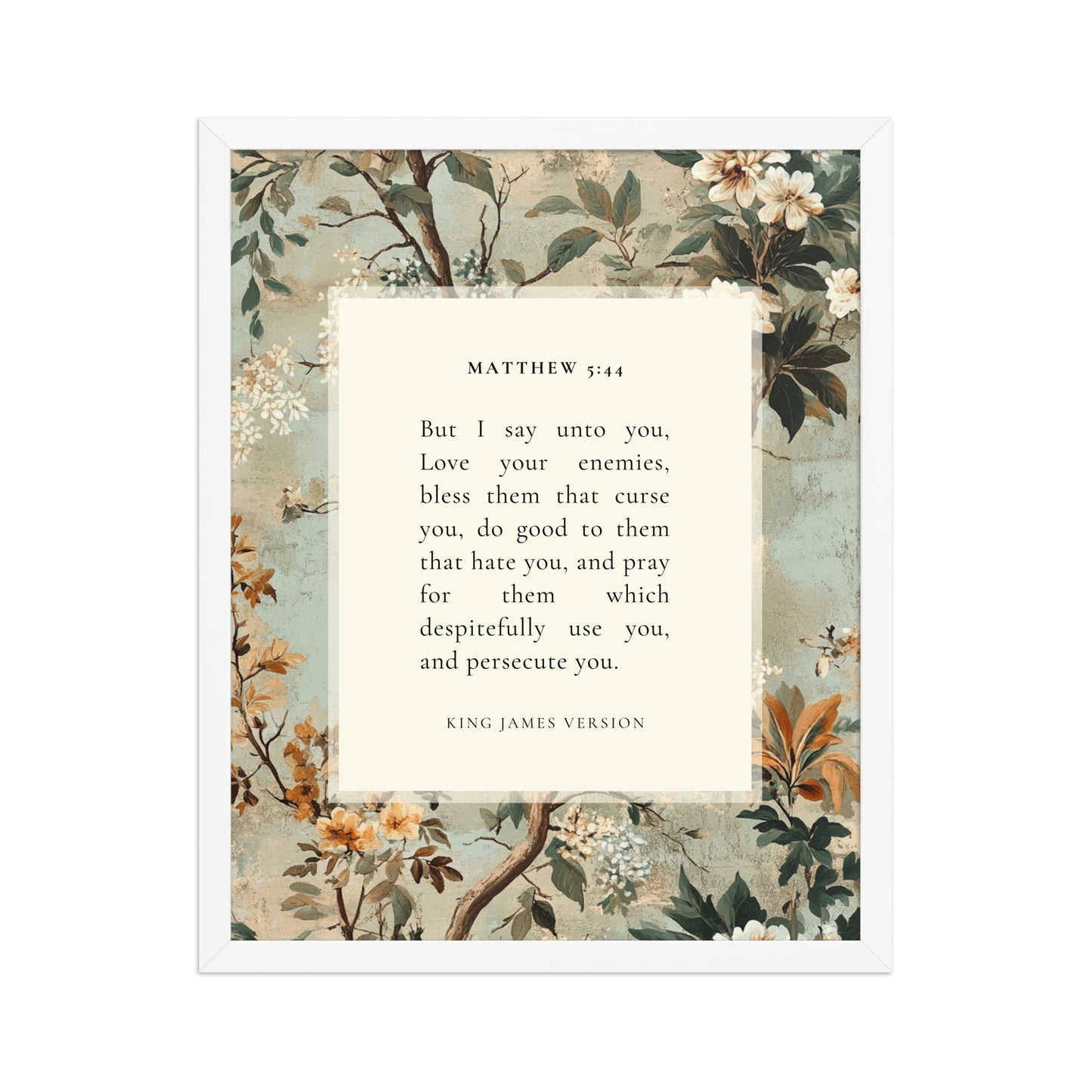 Matthew 5:44 Botanical Background 16x20