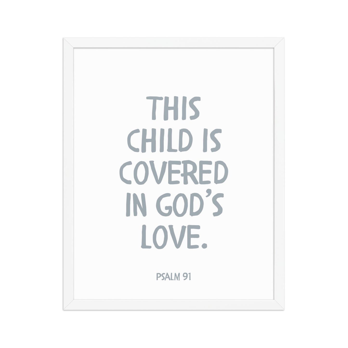 Psalm 91 Verse - A Soft Nursery Wall Art Print