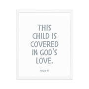 Psalm 91 Verse - A Soft Nursery Wall Art Print