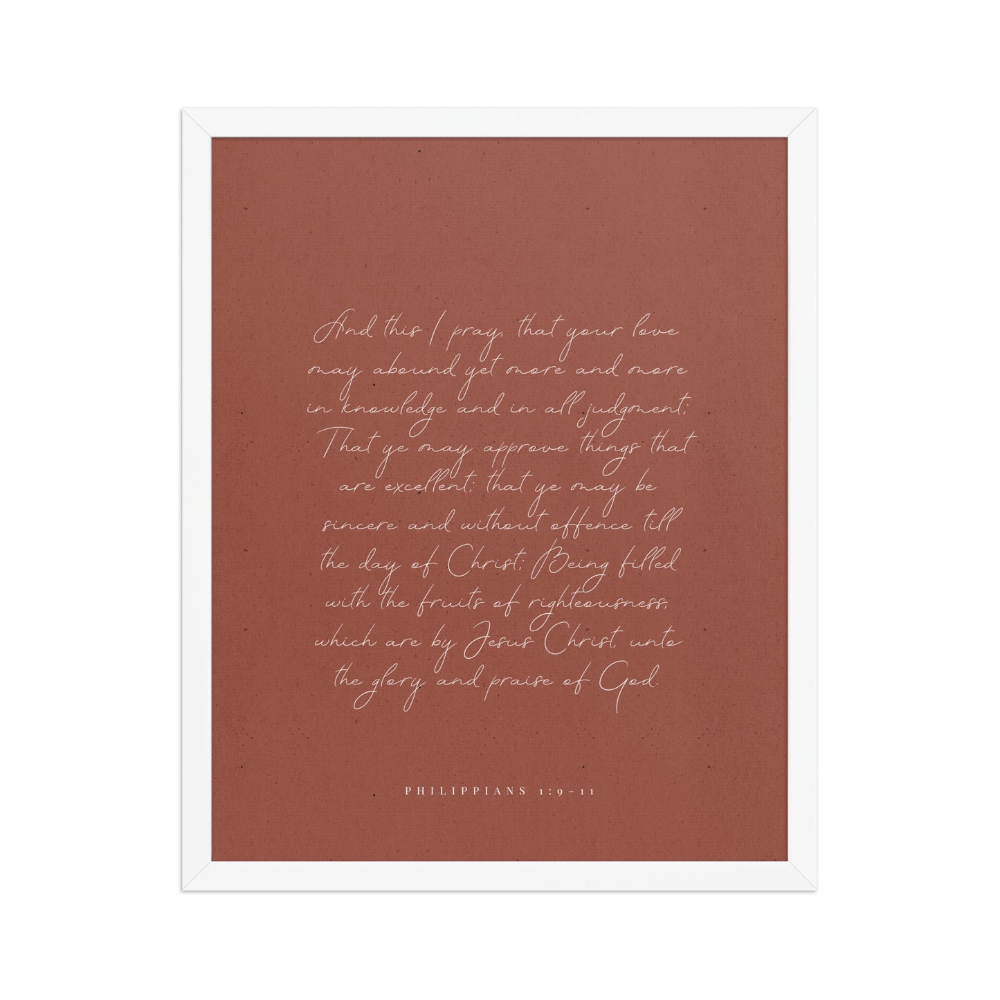 “Abound in Love” – Philippians 1:9–11 KJV Scripture Wall Art