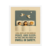 Psalm 4:8 Nursery Wall Art    Unframed Matte Paper / 8″×10″-Unframed Matte Paper / 11″×14″-Unframed Matte Paper / 12″×16″-Unframed Matte Paper / 12″×18″-Unframed Matte Paper / 16″×20″ 