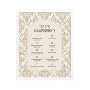 The Ten Commandments: Arch Design Print with Roman Numerals or List
