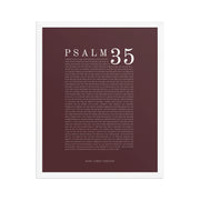 Psalm 35 Full Chapter Wall Art | Complete Scripture Print