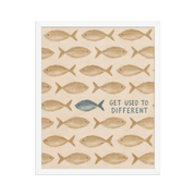 Get Used To Different Christian wall art — Matte White Frame / 16″×20″ portrait mockup