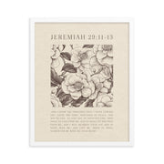 Jeremiah 29:11 - Floral On Beige  